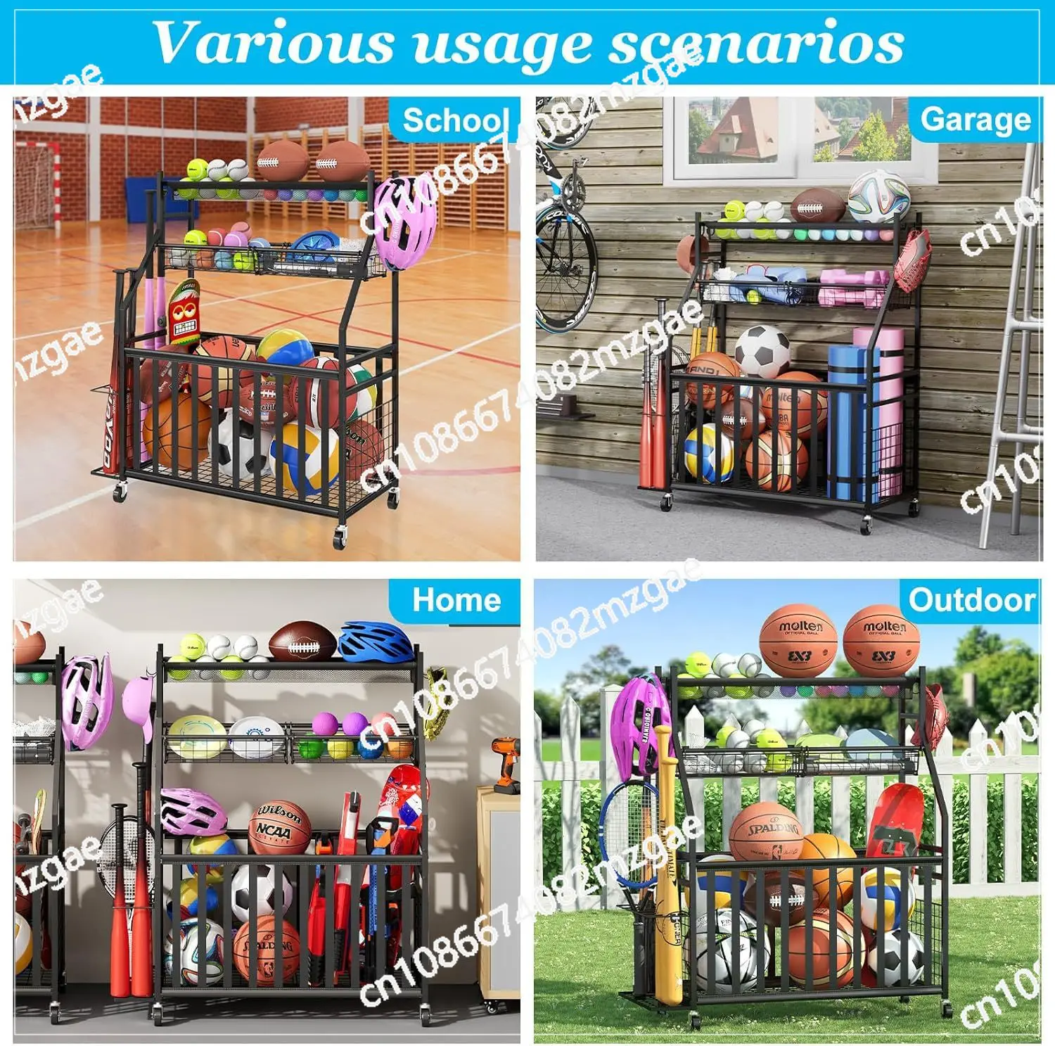 Sports Equipment Bag With Wheels - Сумка для хранения спортивного инвентаря со