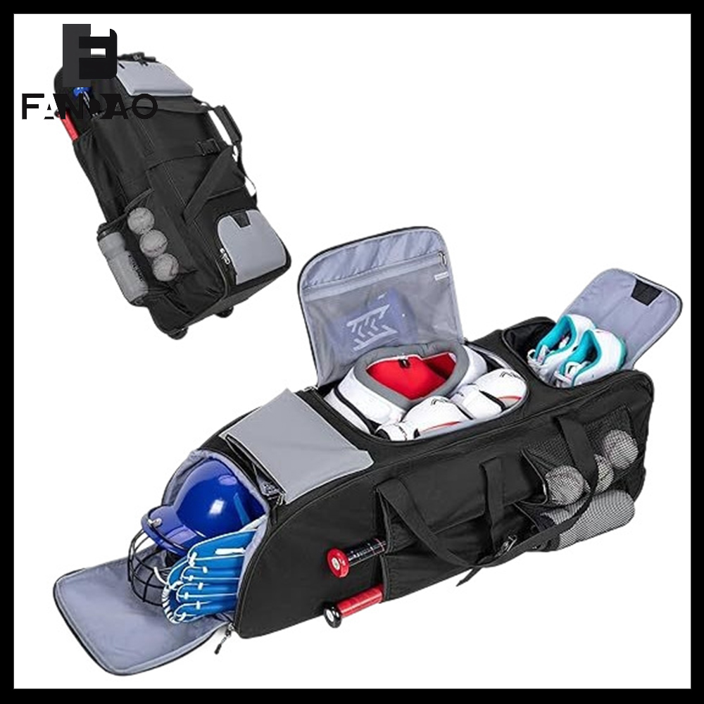 Sports Equipment Bag With Wheels - Тактическая бейсбольная сумка большой вместимости, сумка